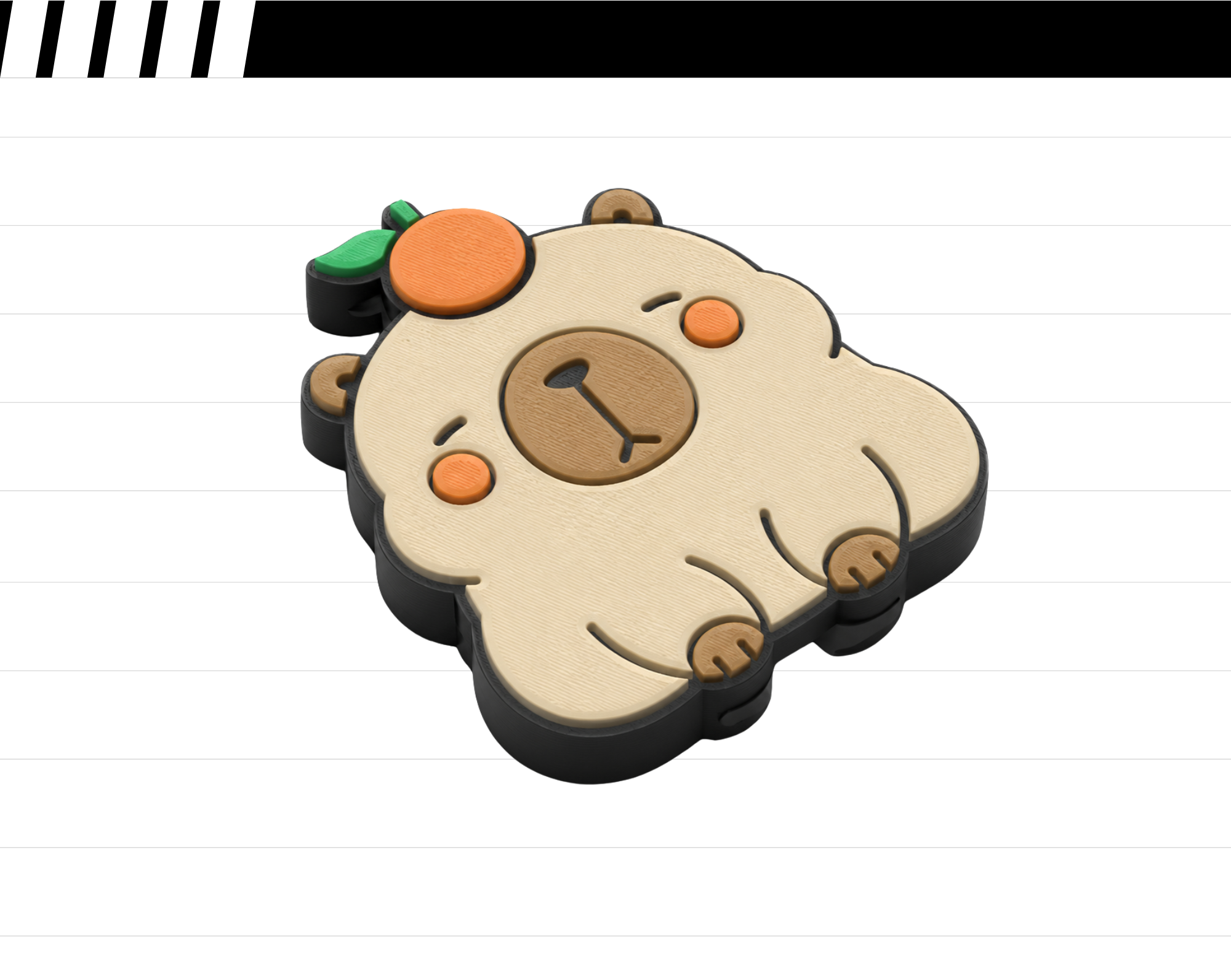 Soda Can Opener - Cute Capybara with Mandarin Orange - Image 5