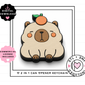 Soda Can Opener - Cute Capybara with Mandarin Orange