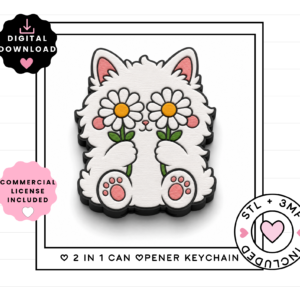Soda Can Opener - Flower Cat